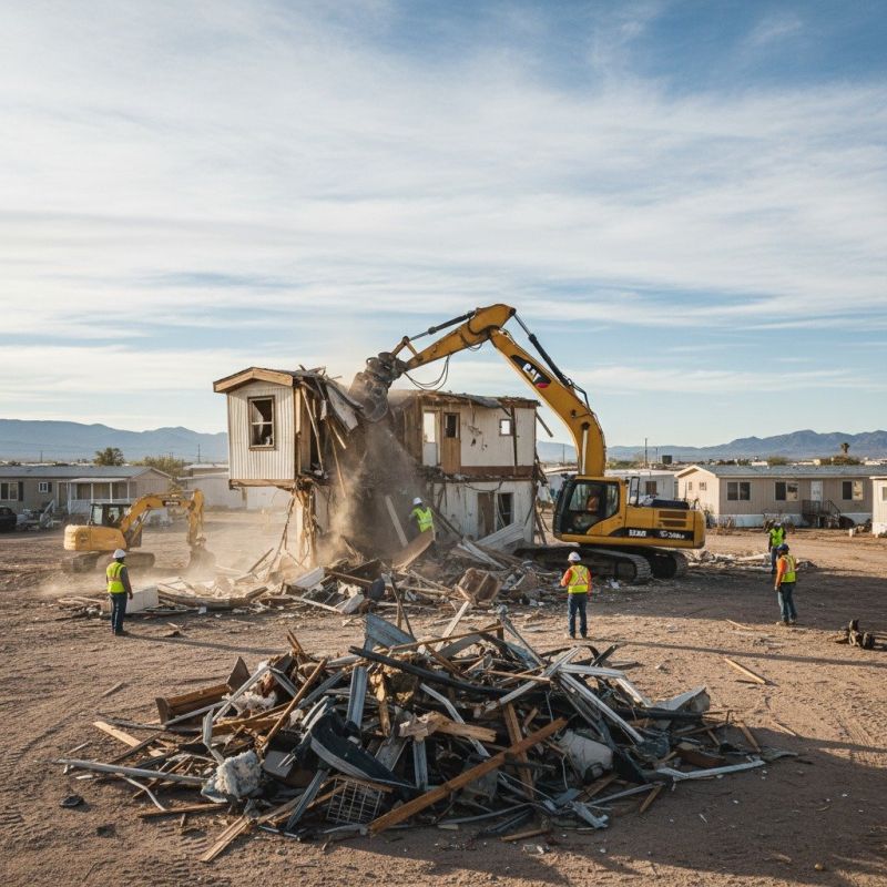 Double Wide Demolition in Katy, TX
